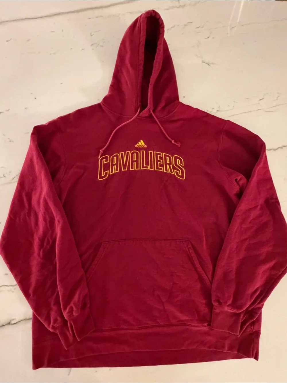 Cleveland Cavaliers Hoodie Mens XL Red Adidas Pullover NBA